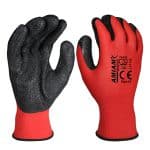 כפפות עבודה אדום שחור