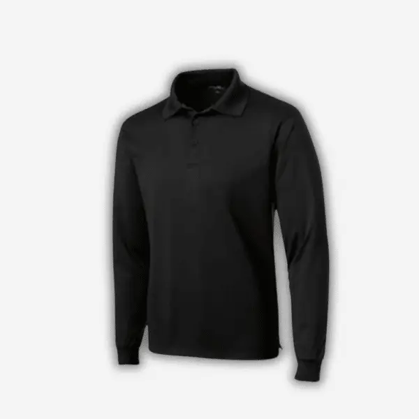 men-drifit-polo-shirt חולצת פולו דרייפיט שרוול ארוך לגברים בצבע שחור