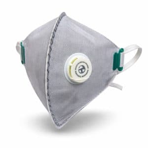 מסכת נשימה מסוג N95 צבע אפור פחם פעיל