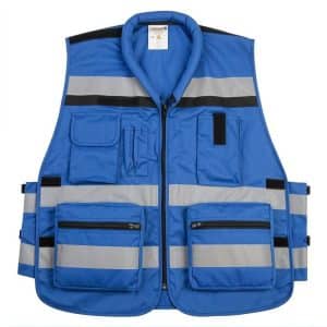 ⁦אפוד עבודה זוהר דגם מנהלים כחול⁩ – תמונה ⁦1⁩