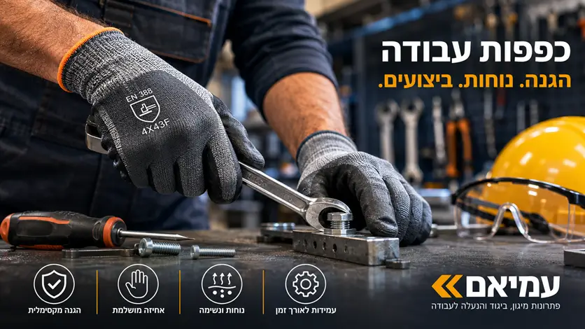 כפפות עבודה מקצועיות להגנה על הידיים - עמיאם